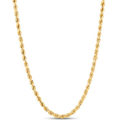 Kay Hollow Rope Chain 2.9-3.0mm 14K Yellow Gold 18"