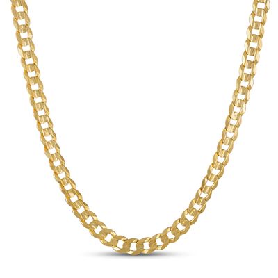 Kay Italian Flat Curb Chain Necklace 10K Yellow Gold 24"