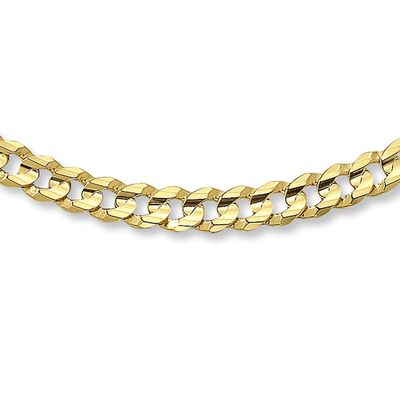 Kay Solid Curb Link Chain 10K Yellow Gold 22"