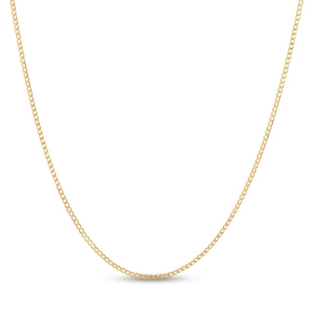 Kay Solid Curb Chain Necklace 14K Yellow Gold 20"
