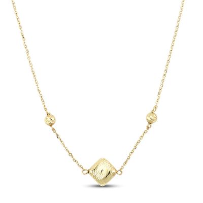 Kay Gold Beaded Necklace 14K Yellow Gold 18"