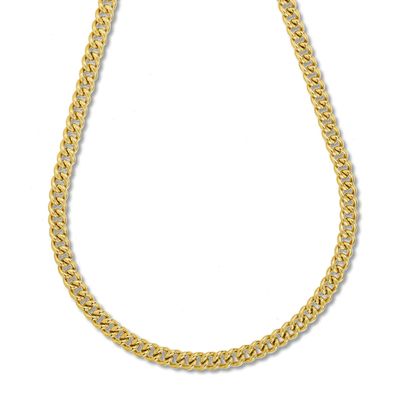 Kay Hollow Curb Chain Necklace 10K Yellow Gold 16"