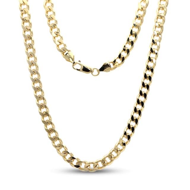 Kay Men's Solid Curb Chain Necklace 14K Yellow Gold 22"