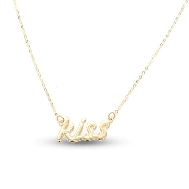 Kay Kiss Necklace 10K Yellow Gold 18"