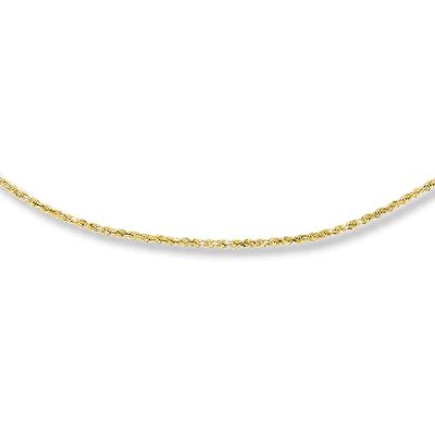 Kay Semi-Solid Rope Chain Necklace 10K Yellow Gold