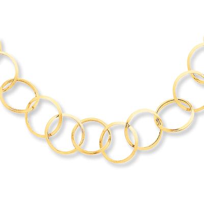 Circular Link Bracelet 14K Yellow Gold 7.5"