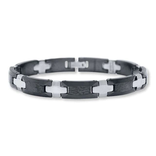 Men's Bracelet Ceramic/Tungsten 8.5"