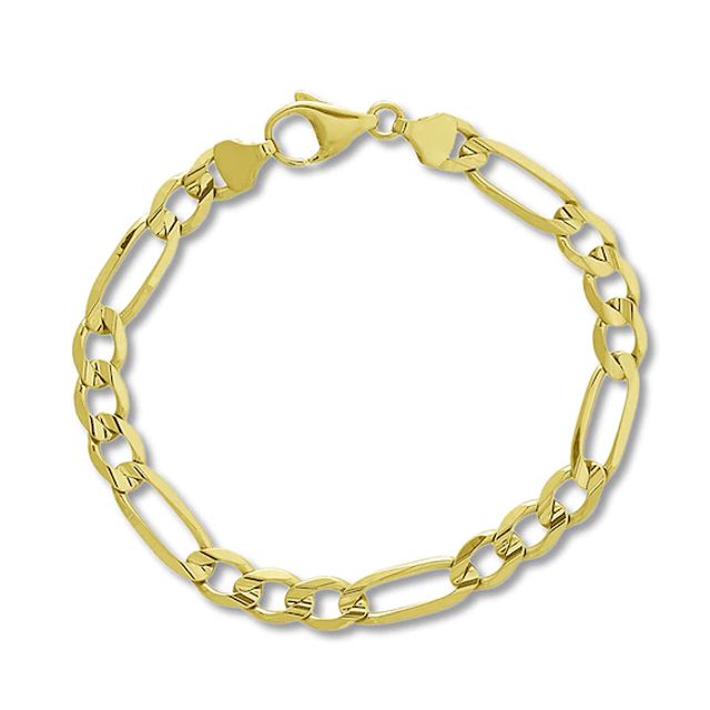 Kay Figaro Link Bracelet 14K Yellow Gold 8"