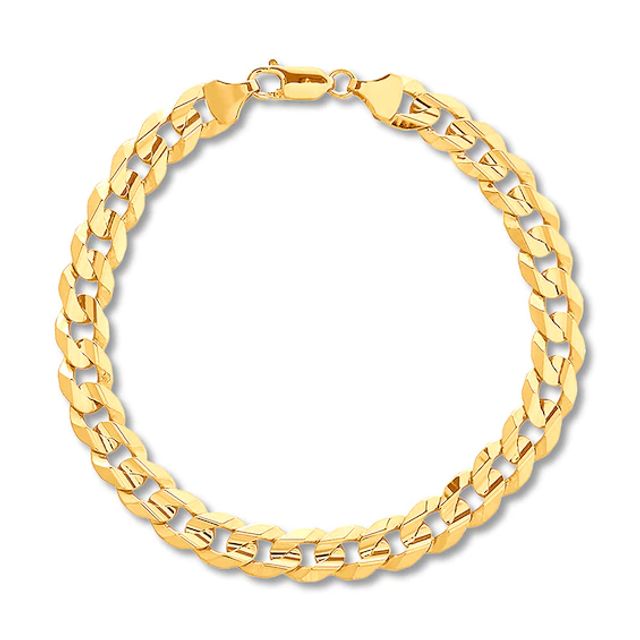 Solid Cuban Link Bracelet 5.0mm 14K Yellow Gold 8.5"