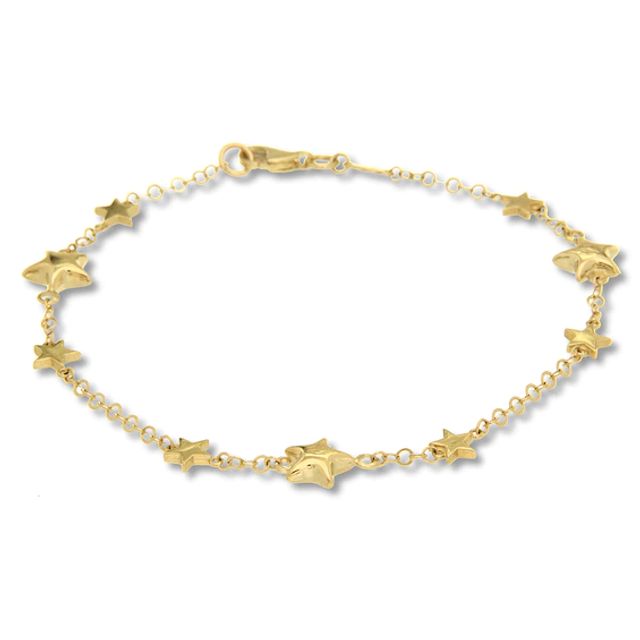 Kay Star Bracelet 10K Yellow Gold 7.5"