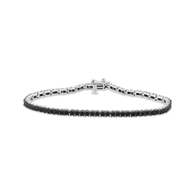 Kay Black Diamond Line Bracelet 1 ct tw Sterling Silver 7.25”