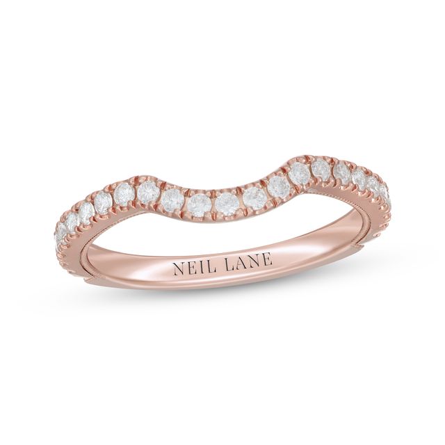 Neil Lane Diamond Wedding Band 3/8 ct tw Round-cut 14K Rose Gold