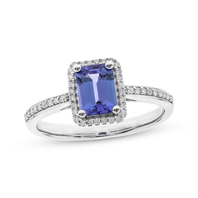 Sterling Silver Round Genuine Tanzanite And Diamond Ring Sterling Silver Round Genuine Tanzanite And Diamond Ring