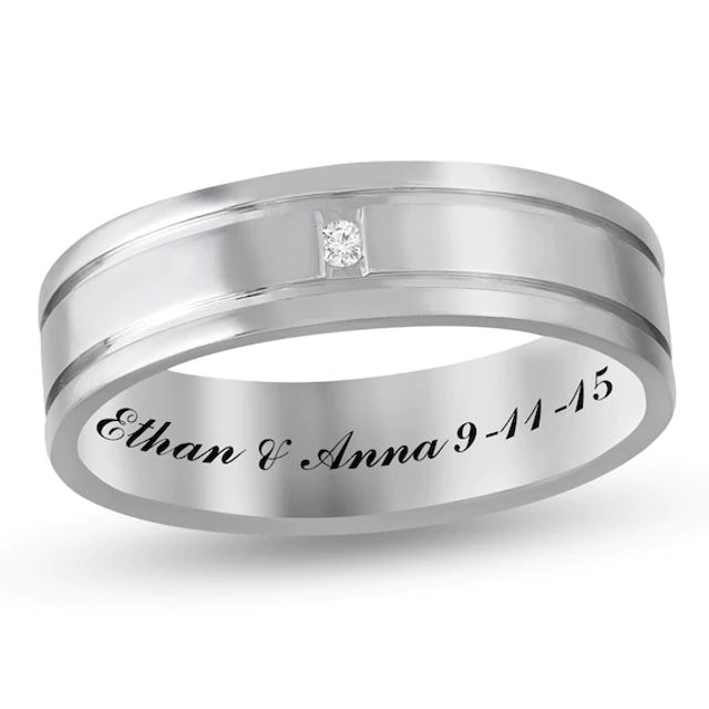 Engravable Wedding Band