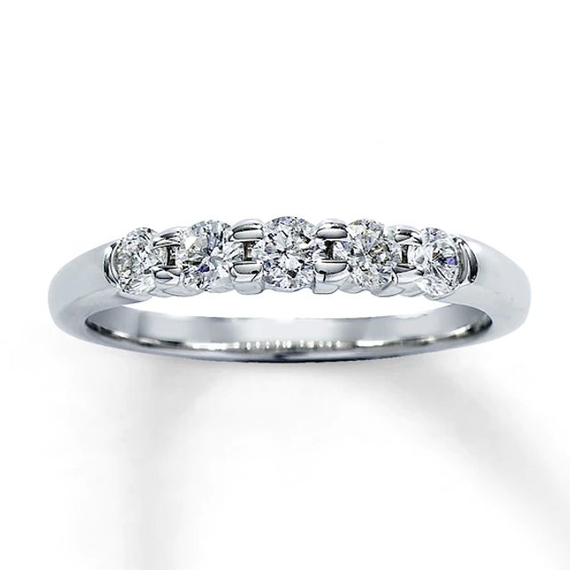Previously Owned Anniversary Band 1/ ct tw Round-cut Diamonds 14K White Gold