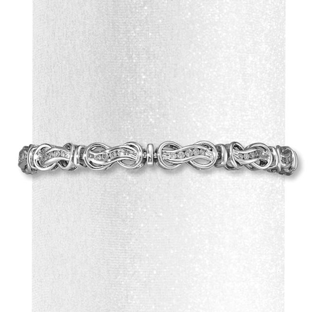 Previously Owned Infinity Bracelet 1 ct tw Diamonds Sterling Silver