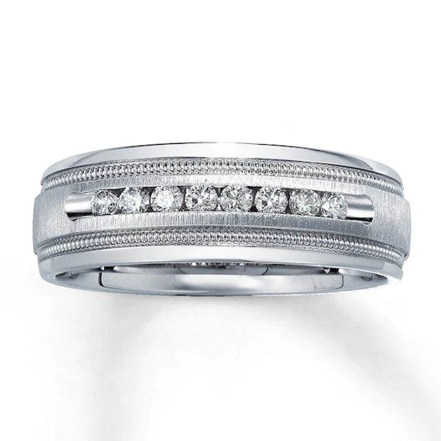 Diamond Wedding Band 1 ct tw Round-cut 14K White Gold