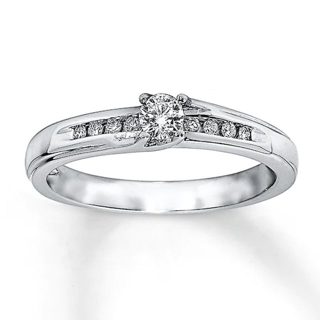 Previously Owned Diamond Promise Ring 1/5 ct tw 10K White Gold