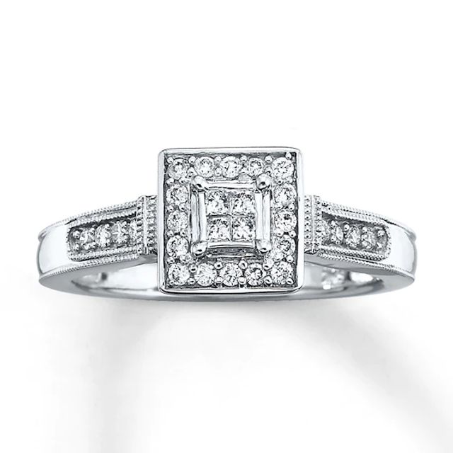 Previously Owned Ring 1/4 ct tw Diamonds 10K White Gold