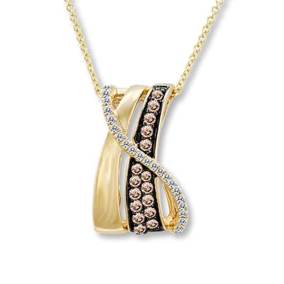 Previously Owned Le Vian Chocolate Diamonds 3/8 ct tw Necklace 14K Honey Gold