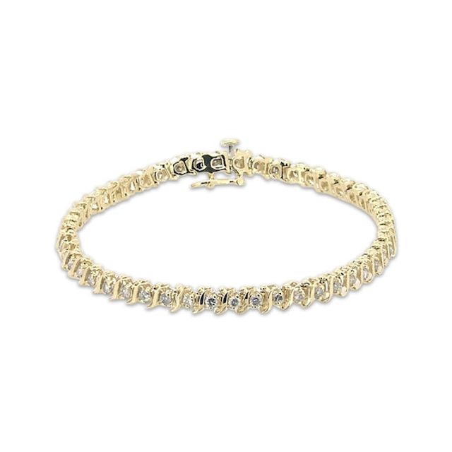 Previously Owned Diamond Tennis Bracelet 2 ct tw Round-cut 14K Yellow Gold 7"