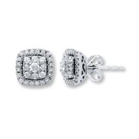 Previously Owned Diamond Earrings 1/2 ct tw 14K White Gold