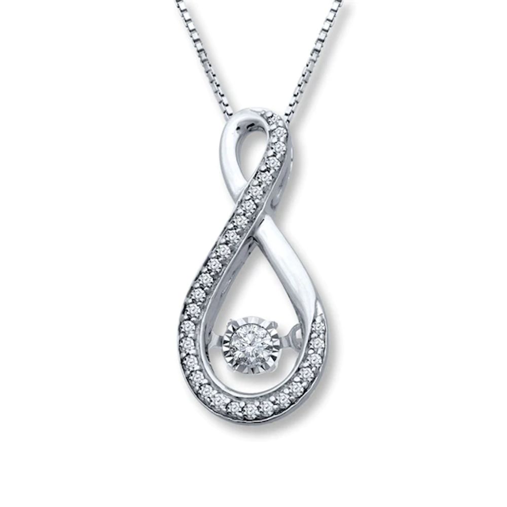 14K White Gold Forever Love Diamond Pendant – MoneyMax Jewellery