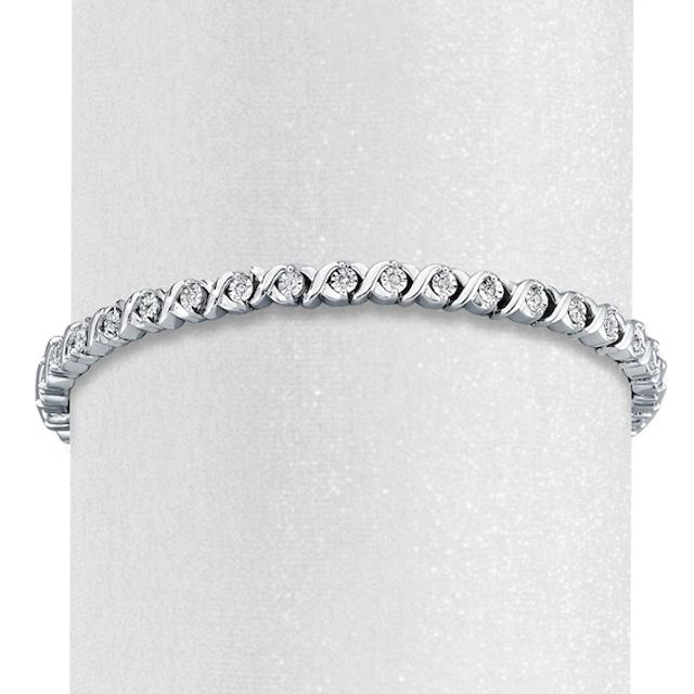 Previously Owned Diamond Bracelet 1/ ct tw Sterling Silver 7.5