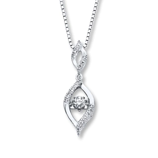 Previously Owned Unstoppable Love 1/6 carat tw Sterling Silver Necklace