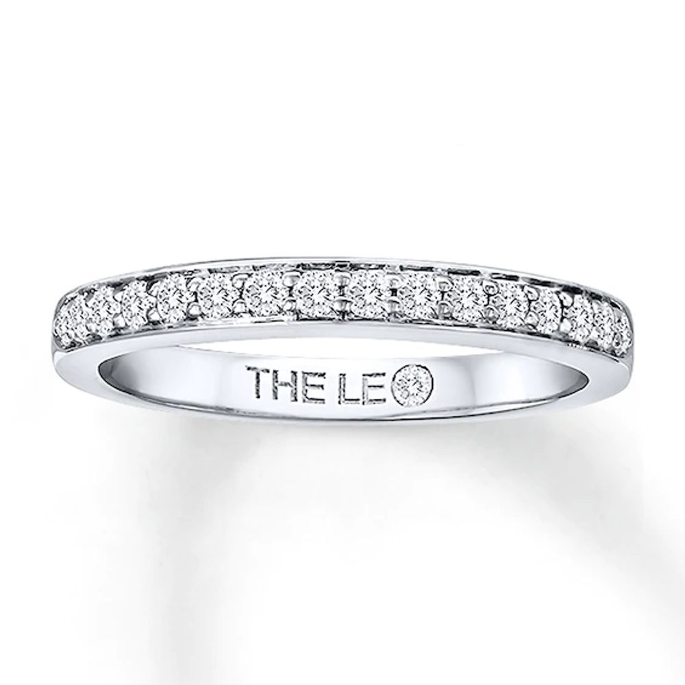 Previously Owned THE LEO Diamond Band 1/4 ct tw Round-cut 14K White Gold - Size 10