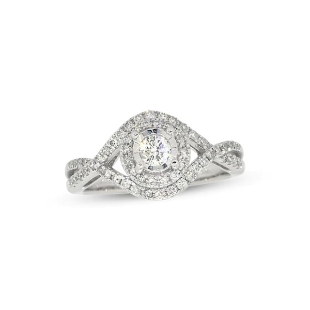 Previously Owned Diamond Ring 1/2 ct tw Round 10K White Gold