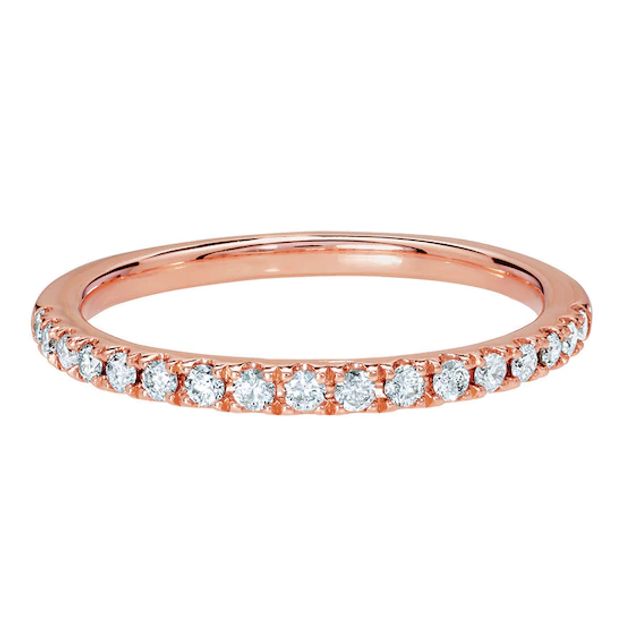Previously Owned Diamond Wedding Band 1/4 ct tw 10K Rose Gold