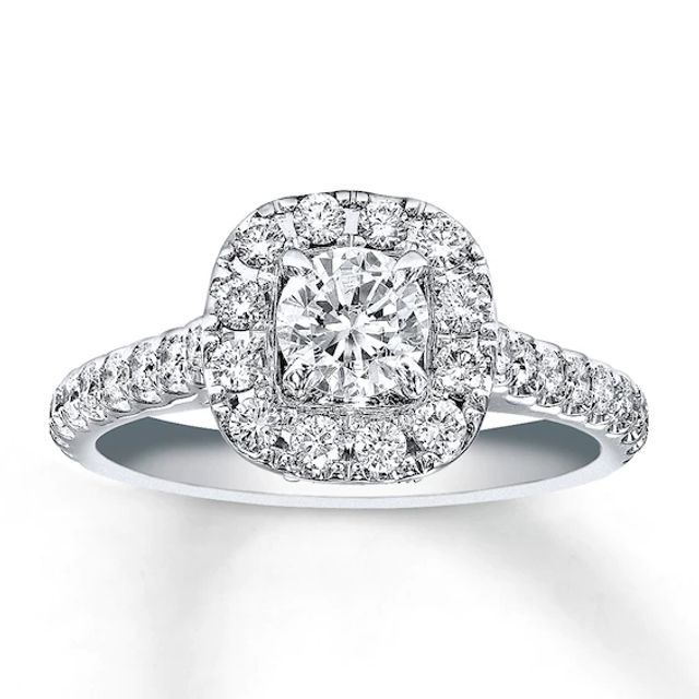 Previously Owned Neil Lane Diamond Ring 1-1/8 ct tw Round-cut 14K White Gold - Size 5