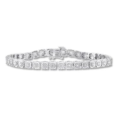 Previously Owned Diamond Bracelet 1/4 ct tw Round-cut Sterling Silver 7"