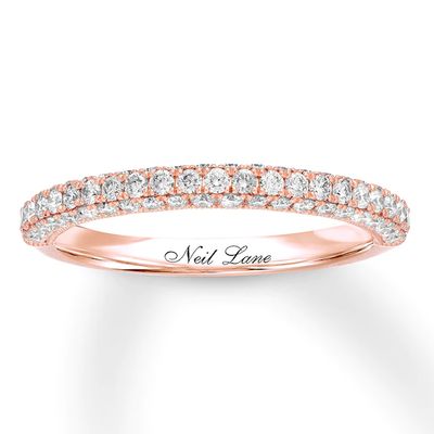 Previously Owned Neil Lane Diamond Wedding Band 5/8 ct tw Round-cut 14K Rose Gold - Size 4.75