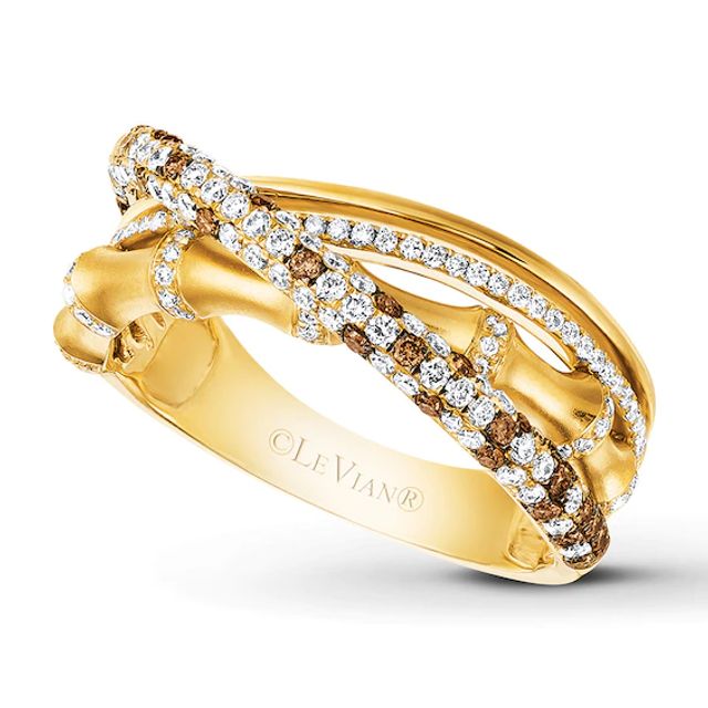 Previously Owned Le Vian Chocolate Diamond Ring 7/8 ct tw Round-cut 14K Honey Gold - Size 10.25