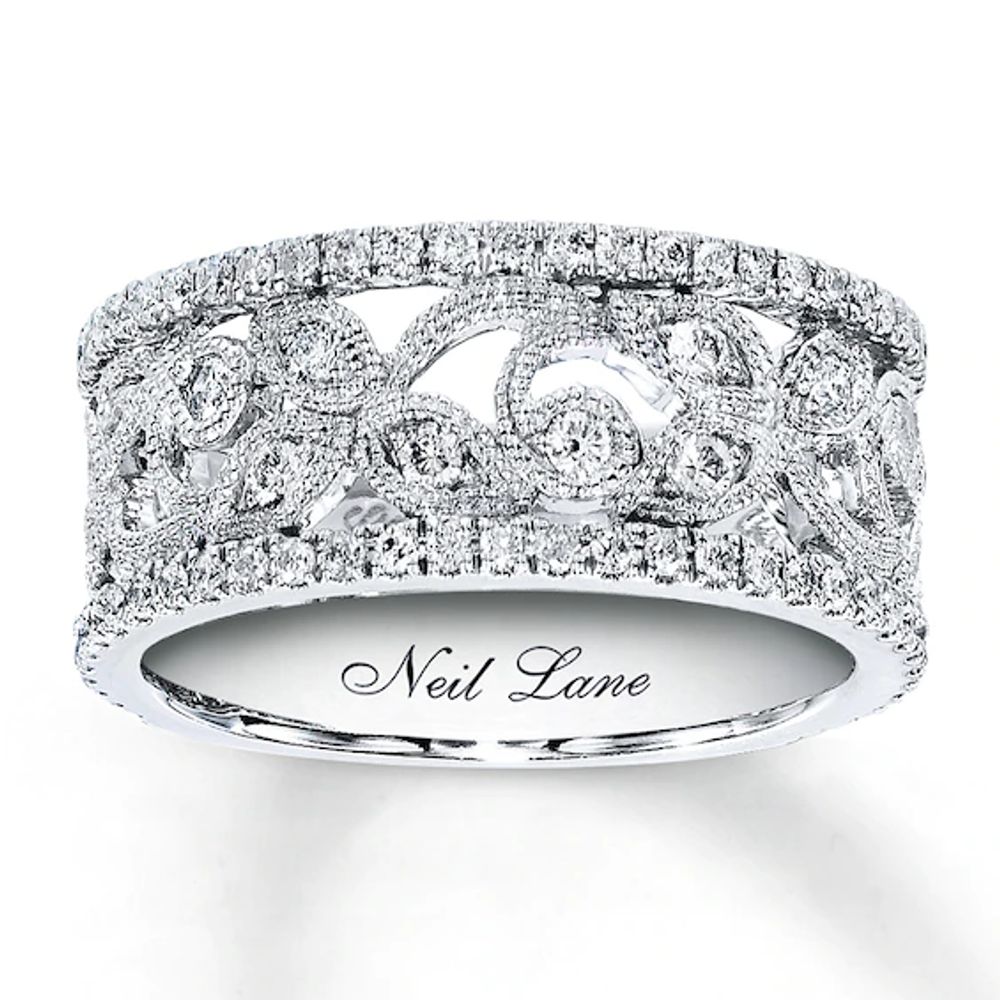 Previously Owned Neil Lane Designs Ring 3/4 ct tw Round-cut Diamonds 14K White Gold - Size 8.75