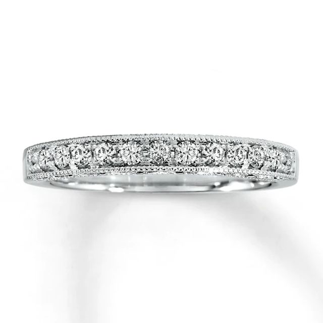 Previously Owned Diamond Wedding Band 1/4 ct tw Round-cut 14K White Gold