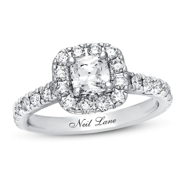 Neil Lane Men's Diamond Wedding Band 1 ct tw Round-cut 14K White Gold