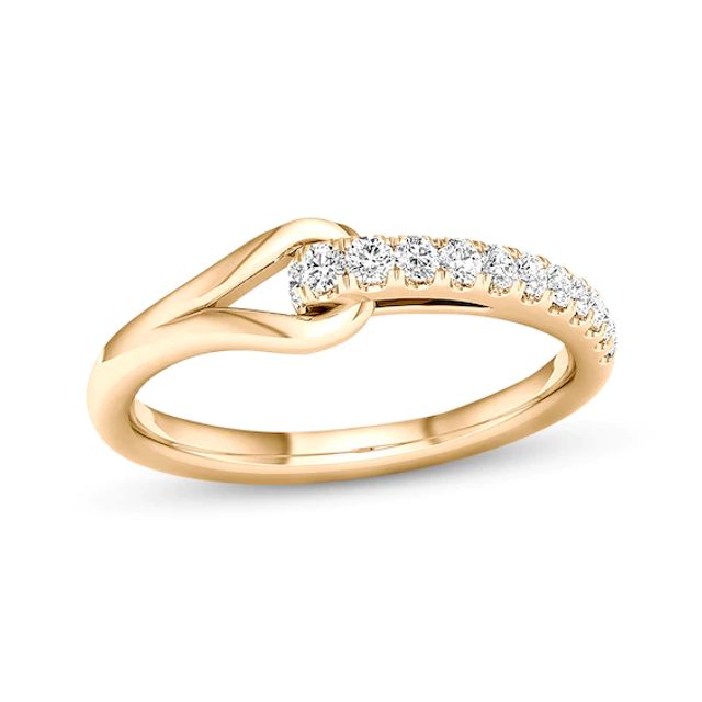 Previously Owned Love + Be Loved Diamond Ring 1/4 ct tw Round 10K Yellow Gold - Size 10