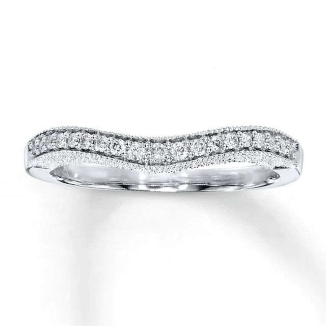 Previously Owned Wedding Band / ct tw Round-cut Diamonds 14K White Gold