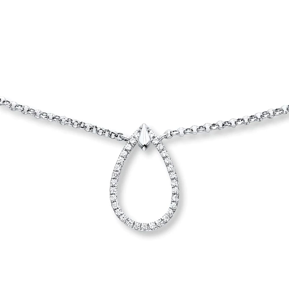 Infinity Necklace Lab-Created White Sapphires Sterling Silver | Kay