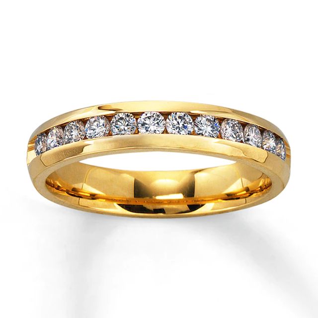 Previously Owned Anniversary Band 1/2 ct tw Round-cut Diamonds 14K Yellow Gold - Size 3.75