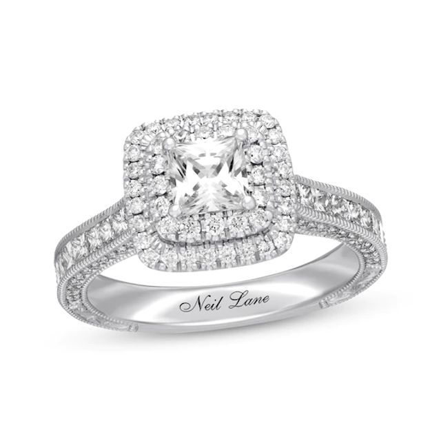 Previously Owned Diamond Engagement Ring 2 ct tw Round-cut 14K White Gold