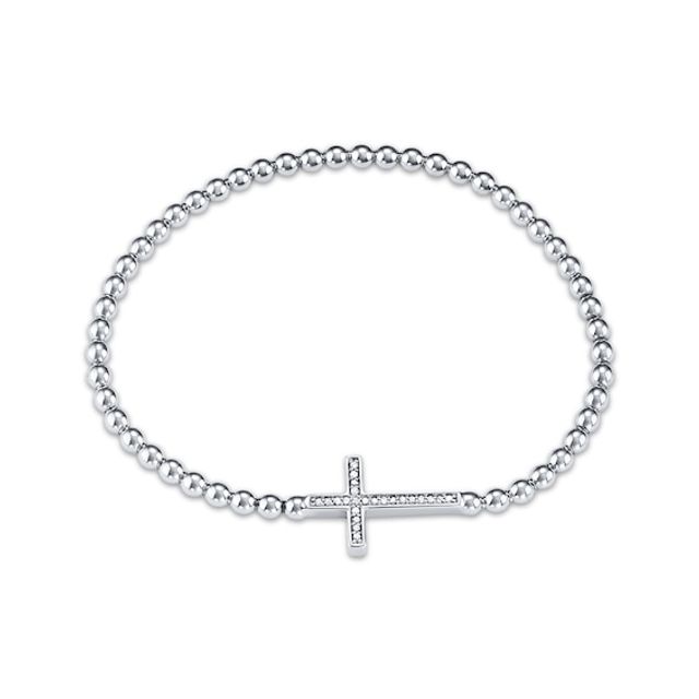 sideways cross stretch bracelet