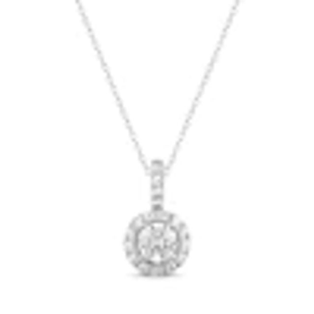 Kay THE LEO Diamond 3-Stone Necklace 5/8 ct tw 14K White Gold 19