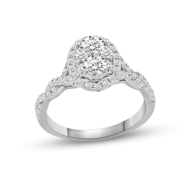 Previously Owned Diamond Engagement Ring 1 ct tw 14K White Gold