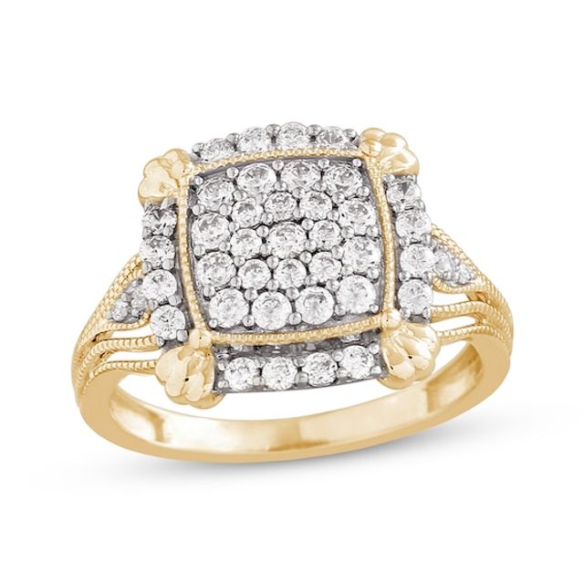 Previously Owned Diamond Fashion Ring 3/4 ct tw Round-cut 10K Yellow Gold