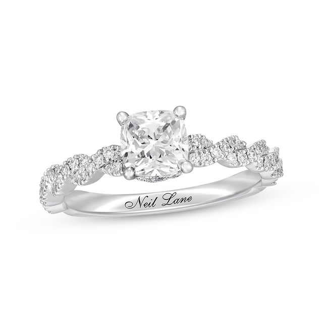 Previously Owned Neil Lane Premiere Cushion-cut Diamond Engagement Ring 1-1/5 ct tw 14K White Gold - Size 4.5