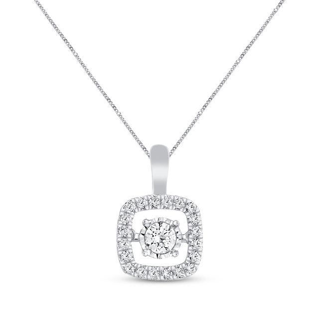 Previously Owned Unstoppable Love Necklace 1/2 ct tw 10K White Gold 19"